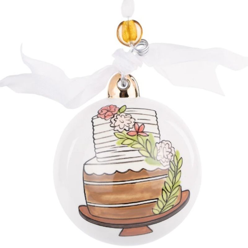 Mr. & Mrs. Wedding Cake Ornament